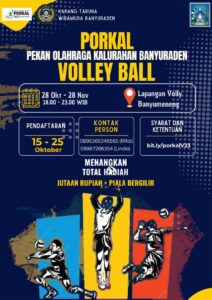 SEMARAKKAN SUMPAH PEMUDA, KARANG TARUNA WIRAMUDA SELENGGARAKAN PEKAN OLAHRAGA KALURAHAN BANYURADEN
