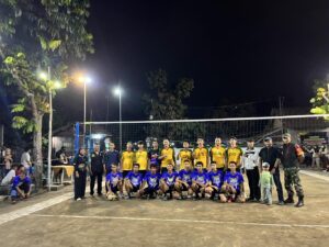 Laga Voli Modinan vs Somodaran Buka Turnamen Pekan Olaharaga Kalurahan Turnamen Bola Voli 2023