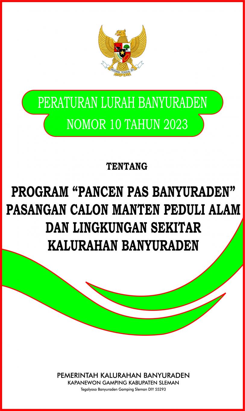 Peraturan Lurah Banyuraden tentang Program PANCEN PAS Banyuraden