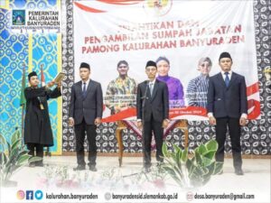 LURAH RESMI LANTIK TIGA JABATAN PAMONG BANYURADEN PERKUAT TATA KELOLA PEMERINTAHAN