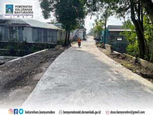JALAN LINGKUNGAN PENGHUBUNG PATRAN – MODINAN YANG RUSAK DILAKUKAN PERKERASAN