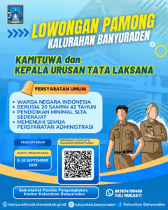 LOWONGAN PAMONG KALURAHAN BANYURADEN JABATAN KAMITUWA DAN KA.UR TATA LAKSANA TAHUN 2025