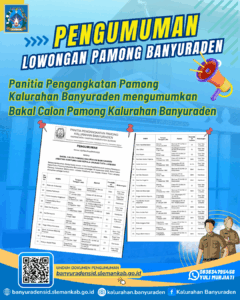 PENGUMUMAN BAKAL CALON PAMONG KALURAHAN BANYURADEN TAHUN 2025