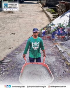 SEMANGAT GOTONG-ROYONG WARGA TURUSAN WUJUDKAN REHABILTASI JALAN LINGKUNGAN YANG KINI SEMAKIN BAIK