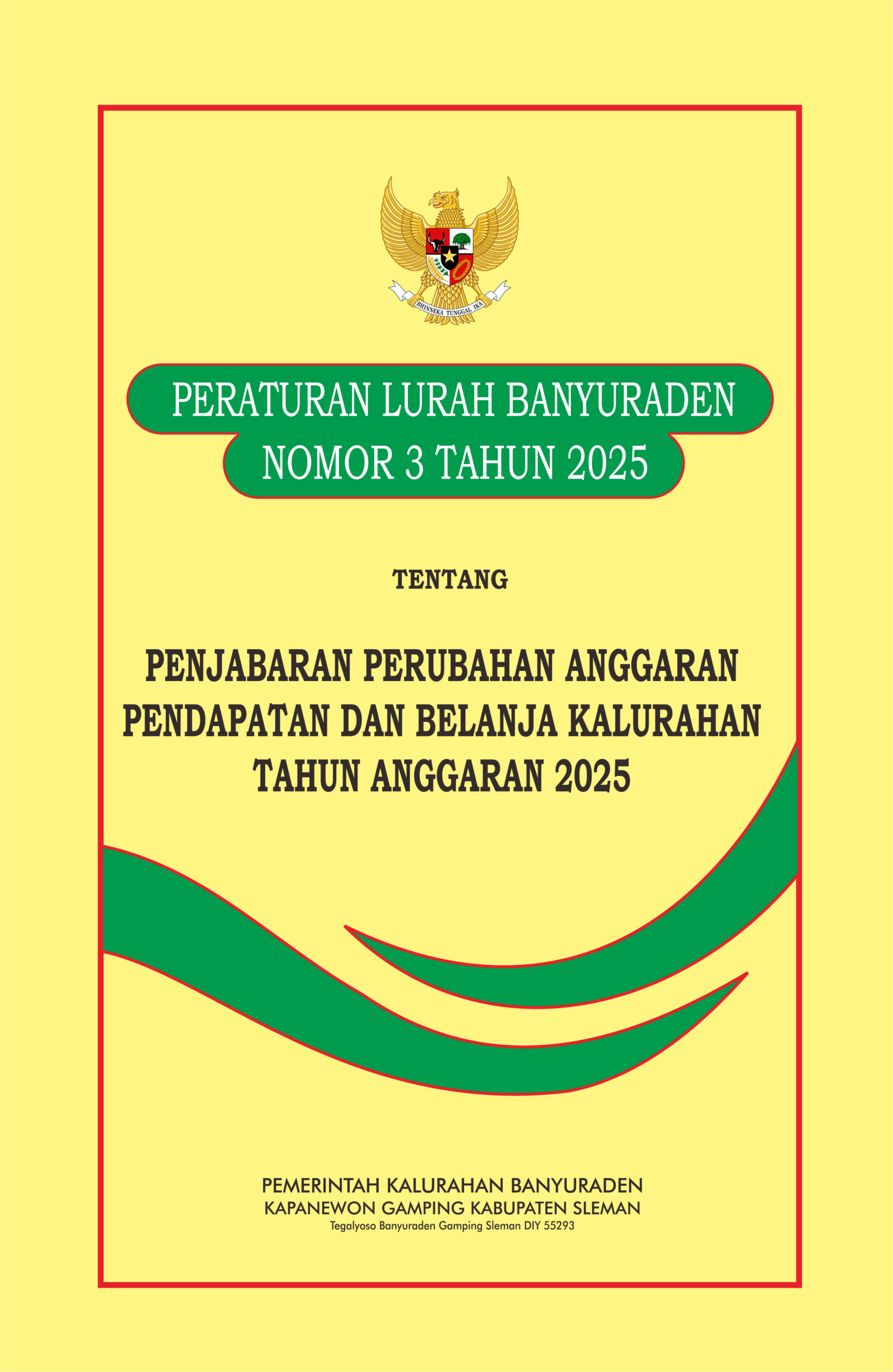 Peraturan Lurah Banyuraden tentang Penjabaran Perubahan APBKal T.A 2025