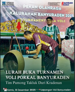 LURAH BUKA TURNAMEN VOLI PORKAL BANYURADEN