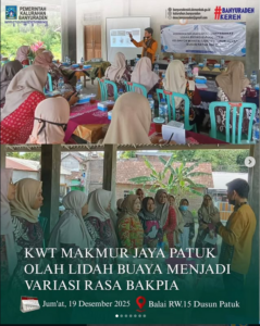 KWT MAKMUR JAYA PATUK OLAH LIDAH BUAYA MENJADI VARIASI RASA BAKPIA