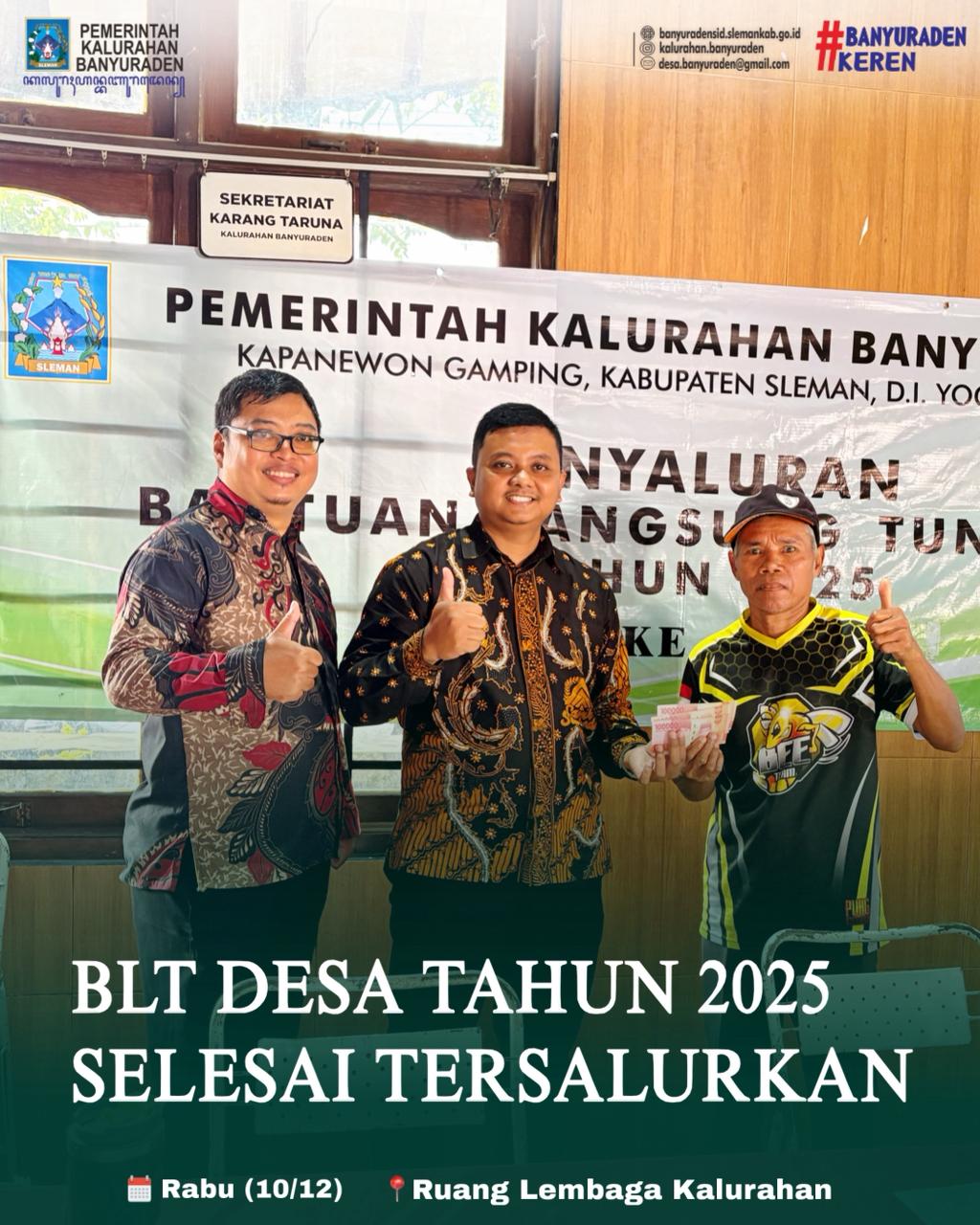 BLT DESA TAHUN 2025 SELESAI TERSALURKAN