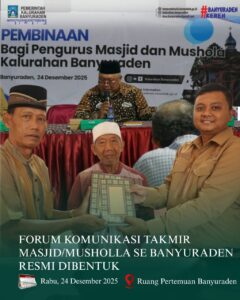 FORUM KOMUNIKASI TAKMIR MASJID/MUSHOLLA SE BANYURADEN RESMI DI BENTUK