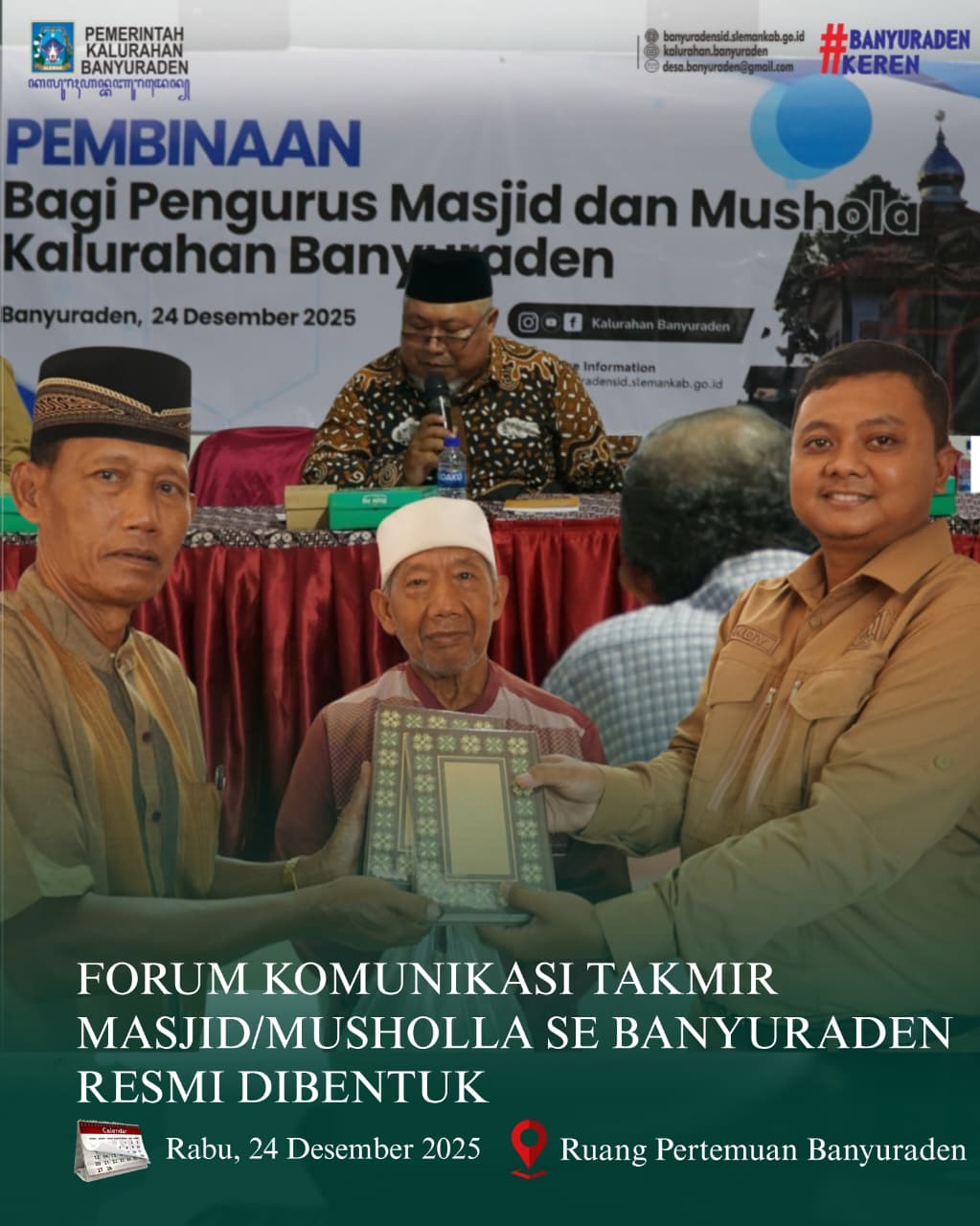 FORUM KOMUNIKASI TAKMIR MASJID/MUSHOLLA SE BANYURADEN RESMI DI BENTUK