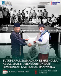 TUTUP SAFARI RAMADHAN DI MUSHOLA AS SALIMAH, MOMEN HARMONISASI PEMERINTAH KALURAHAN DAN WARGA
