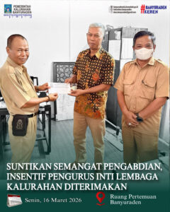 SUNTIKAN SEMANGAT PENGABDIAN, INSENTIF PENGURUS INTI LEMBAGA KALURAHAN DITERIMAKAN
