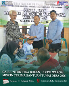CAIR UNTUK TIGA BULAN, 16 KPM WARGA MISKIN TERIMA BANTUAN TUNAI DESA 2026