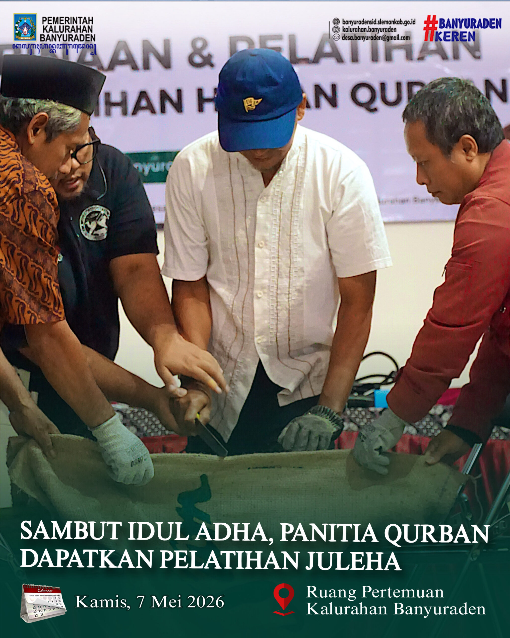 SAMBUT IDUL ADHA, PANITIA QURBAN DAPATKAN PELATIHAN JULEHA