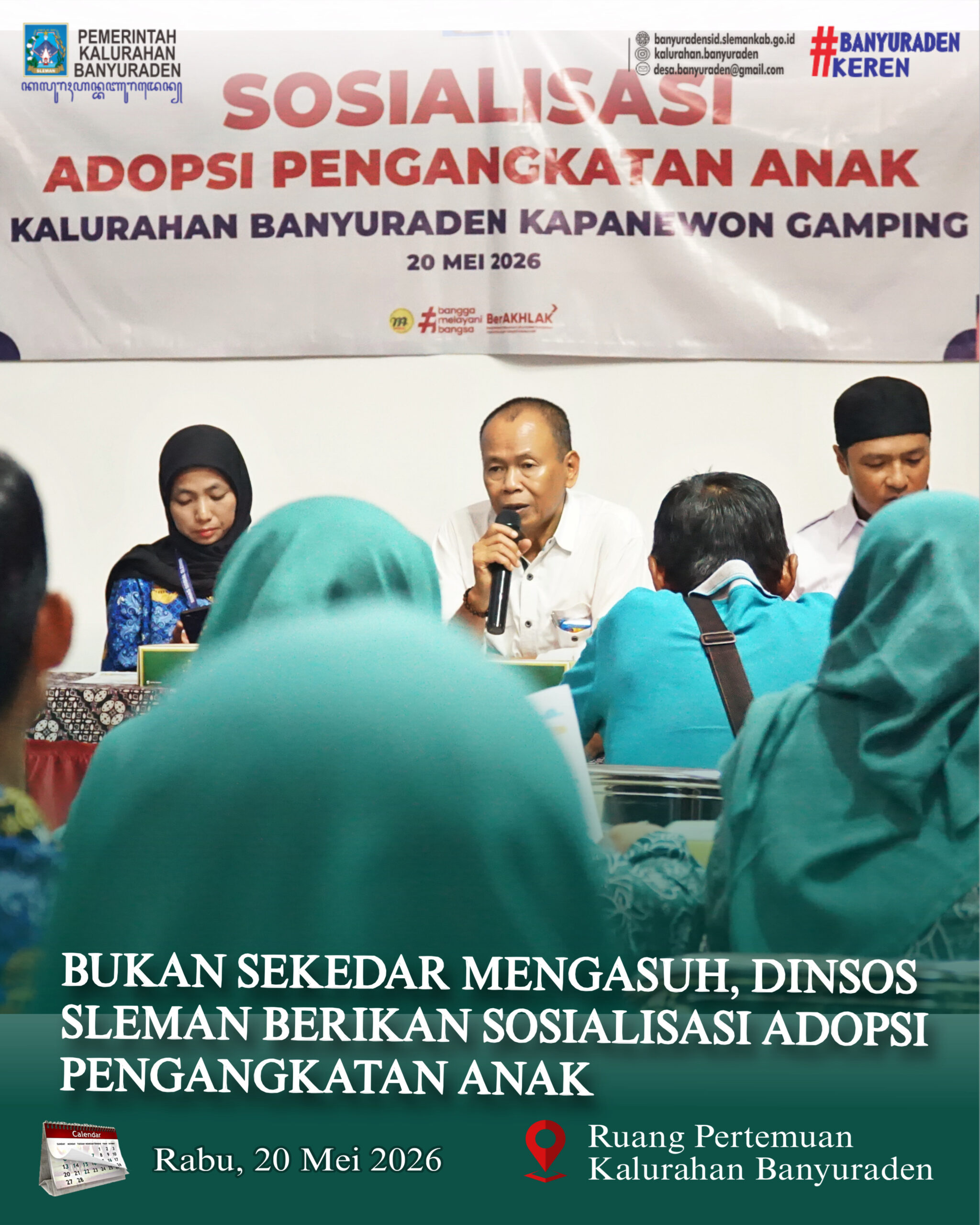 BUKAN SEKEDAR MENGASUH, DINSOS SLEMAN BERIKAN SOSIALISASI ADOPSI PENGANGKATAN ANAK