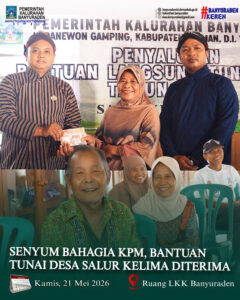 SENYUM BAHAGIA KPM, BANTUAN TUNAI DESA SALUR KELIMA DITERIMA