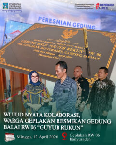 WUJUD NYATA KOLABORASI, WARGA GEPLAKAN RESMIKAN GEDUNG BALAI RW 06 “GUYUB RUKUN”
