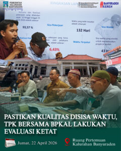 PASTIKAN KUALITAS DISISA WAKTU, TPK BERSAMA BPKAL LAKUKAN EVALUASI KETAT