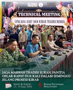 JAGA MARWAH TRADISI SURAN, PANITIA GELAR RAPAT DUA KALI DALAM SEMINGGU JELANG PROSESI KIRAB