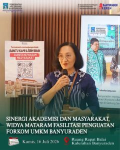 SINERGI AKADEMISI DAN MASYARAKAT, WIDYA MATARAM FASILITASI PENGUATAN FORKOM UMKM BANYURADEN