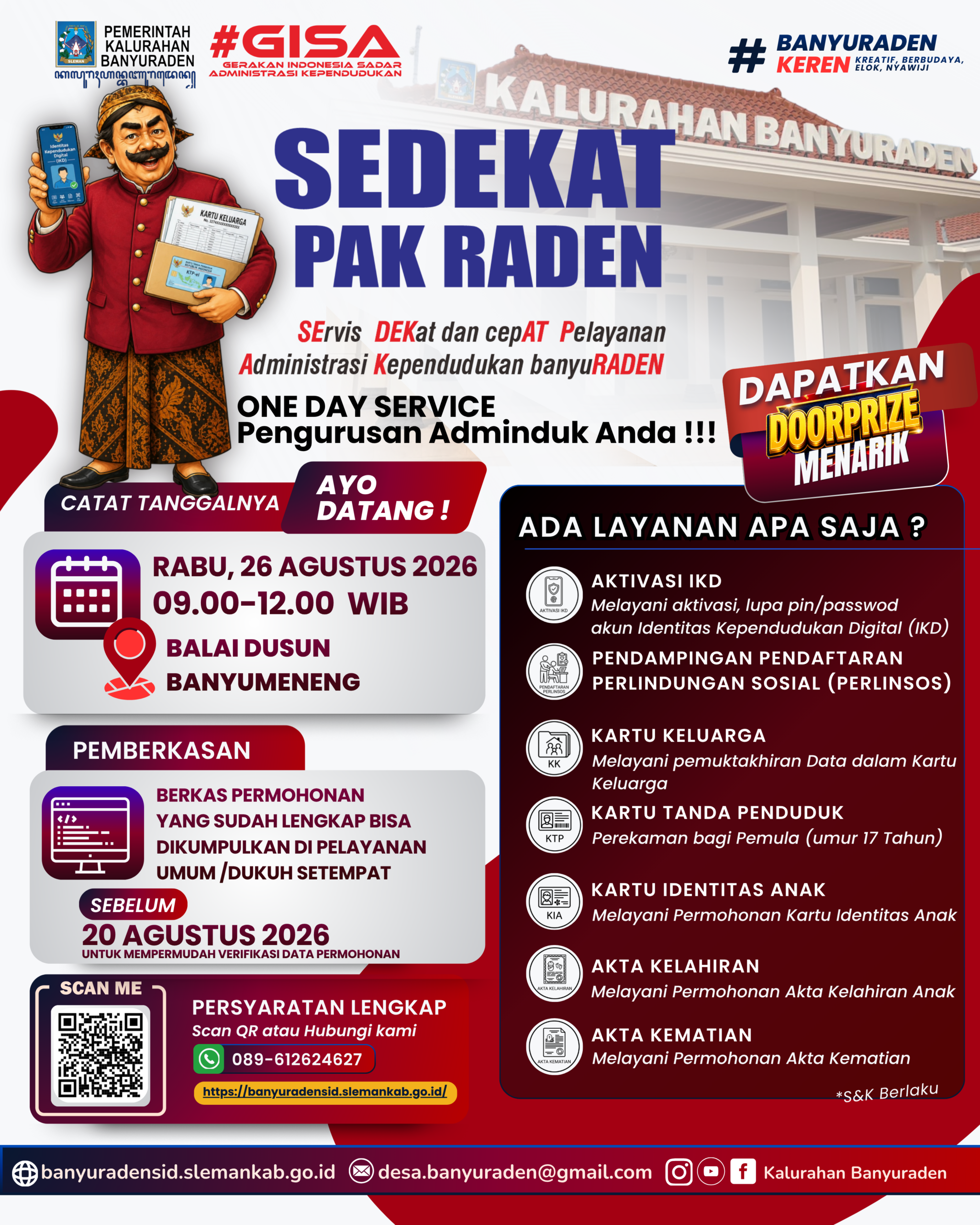 📢WARGA BANYURADEN, URUS ADMINDUK KINI MAKIN MUDAH & CEPAT✨
