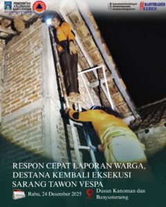 RESPON CEPAT LAPORAN WARGA, DESTANA  KEMBALI EKSEKUSI SARANG TAWON VESPA